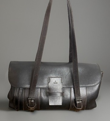 Authentic GUCCI Tote Bag Brown Leather   Double Handles