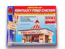 🚂Life-Like 1394 HO Buildings, Tunnels & Bridges - KFC Drive-In Train Set🚂