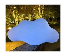 Giant Inflatable Cloud Balloon Hanging Party Ballooon with LED Light, Decorat...