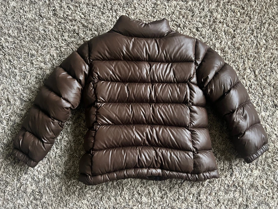 Abrigo de invierno para niños Lands End Down Invierno Snow Puffer Chaqueta Marrón M 5-6 Foto 2 de 4