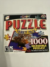 E Games Puzzles Variety Pack PC CD ROM 1000 Puzzles Master 4 Levels 2005