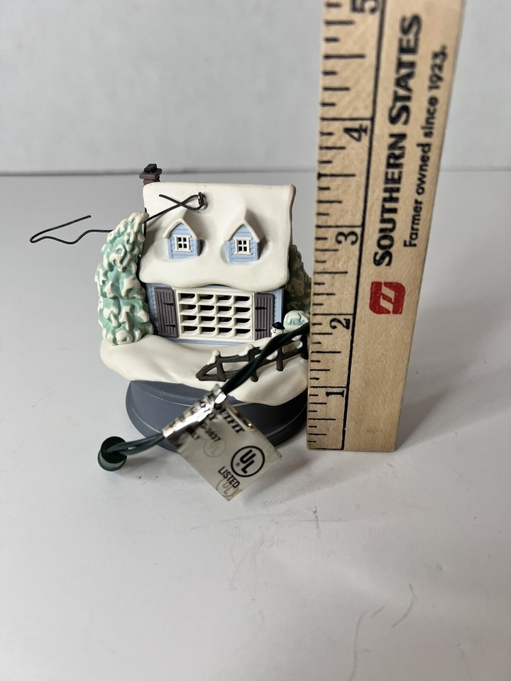 Hallmark Keepsake Ornament 1994 White Christmas House Flickering Light
