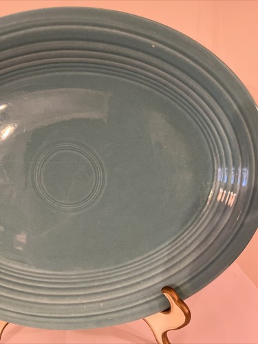 Fiesta Ware Türkis Vintage Oval Servierplatte Platte 12 1/2" Hergestellt in den USA - Bild 3 von 12