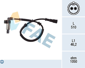 FAE 78002 Sensor, Wheel Speed for Renault