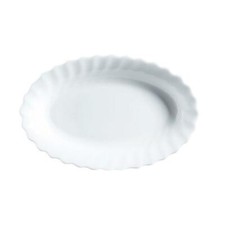 Luminarc Trianon Oval Dish 22cm x 14cm White Tempered Glass Dinnerware Tableware