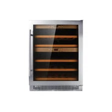 Omcan USA 45260 23" Glass Door Wine Refrigerator, Dual Temperature, 40 Bottles