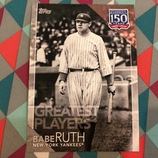 #51 Babe Ruth Yankees 5x7 HOF 5/49 made 2019 Topps 150 Years of Greatest Moments