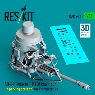 AH-64 Apache M230 Chain Gun (in Parking Position) for Trumpeter 1:35 RSU35-0073