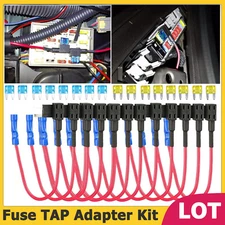 Lot 12V Car Add-a-Circuit Fuse Tap Adapter Kits Circuit Mini ATM APM Blade Fuse