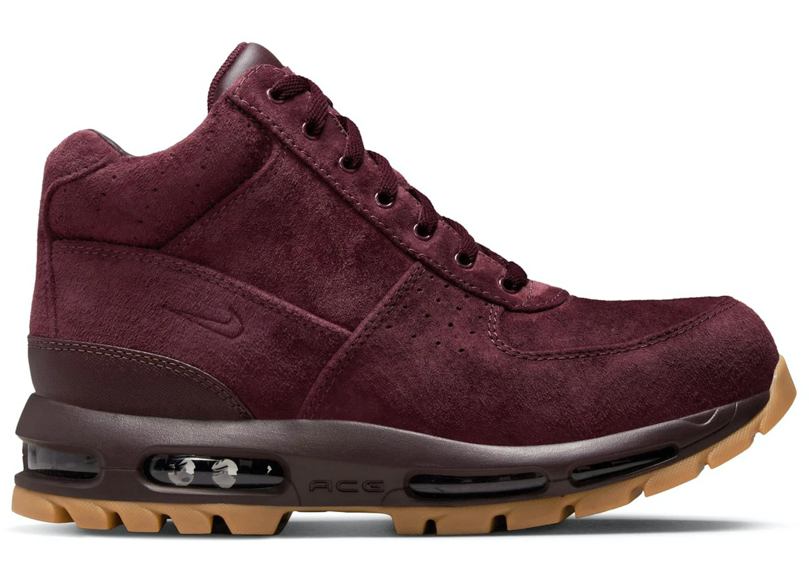 Nike Air Max Goadome Deep Burgundy Suede Gum Bottom 865031-602 sz 12 Men's