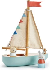 Tender Leaf Toys - Sailaway Boat,Wooden & Handcrafted Toys