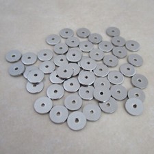 50 stainless steel thin flat spacer beads 6mm wide