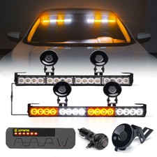 32 Led Synced Traffic Advisor Strobe Light Kit 12v-24v Warning Advisor Bar Sync 32 Led Synced Traffic Advisor Strobe Light Kit 12v-24v Warning Advisor Bar Sync