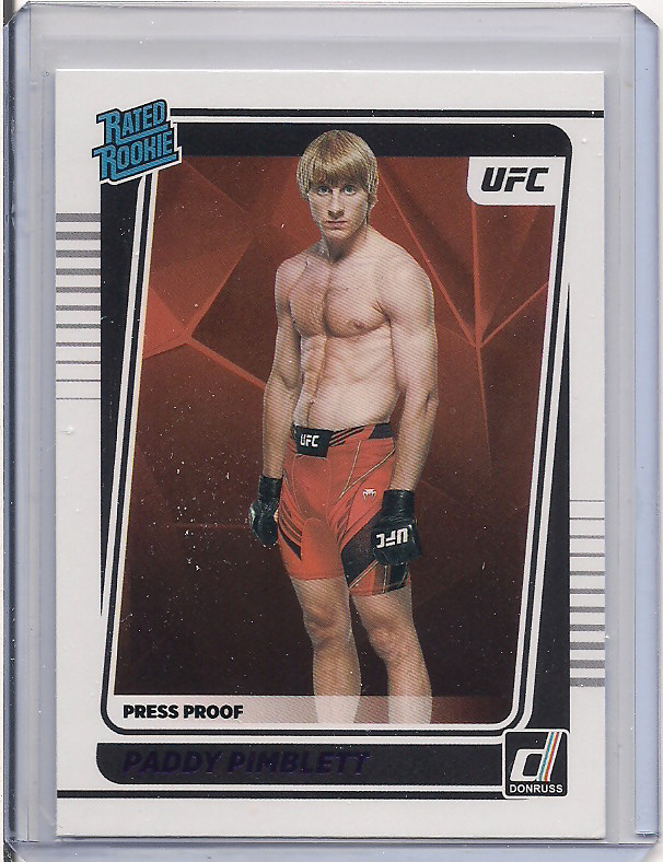 2022 Donruss UFC #207 Paddy Pimblett Rated Rookie Press Proof Purple