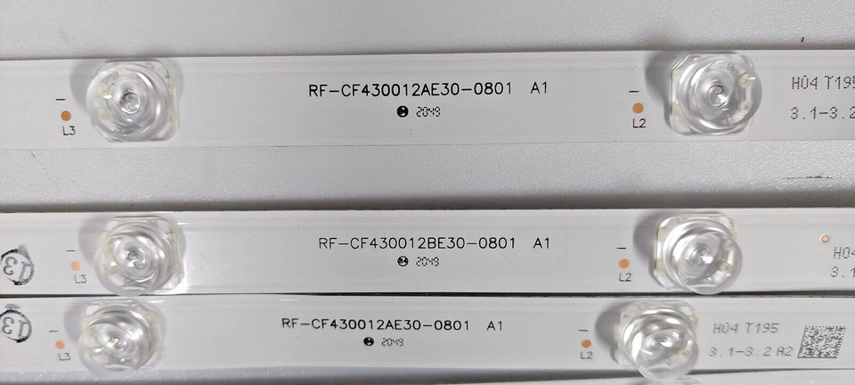 Striscia a LED RF-CF430012SE30-0801 x Tv Toshiba 43’’ 43UA4B63DA - Immagine 2 di 4