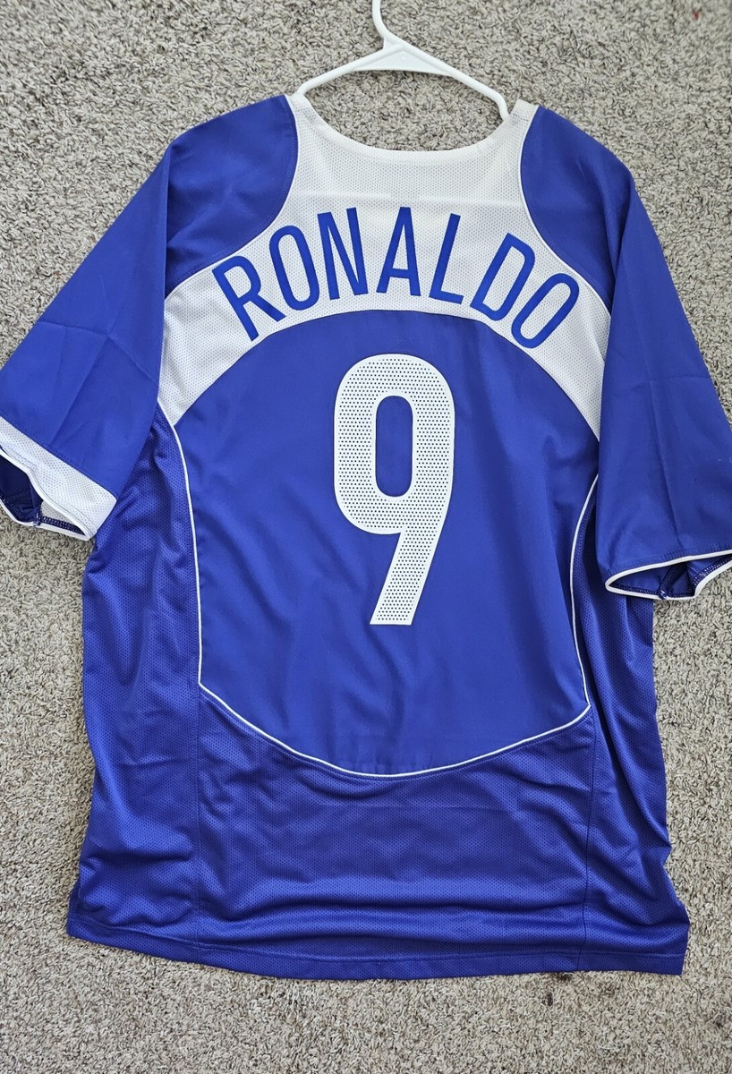 Nike 2004/06 Brazil Away Jersey #9 RONALDO Men's XL Soccer R9 CBF