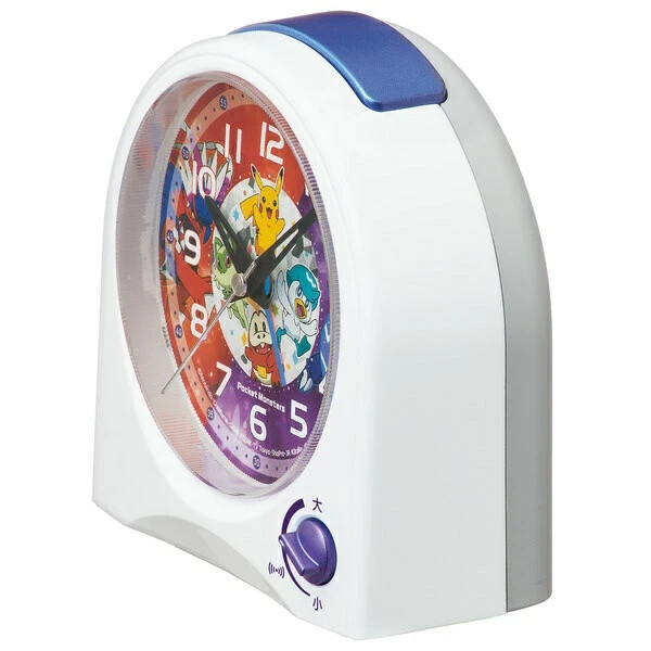 Pokemon SEIKO Alarm Clock Pocket Monster White CQ425W JAPAN