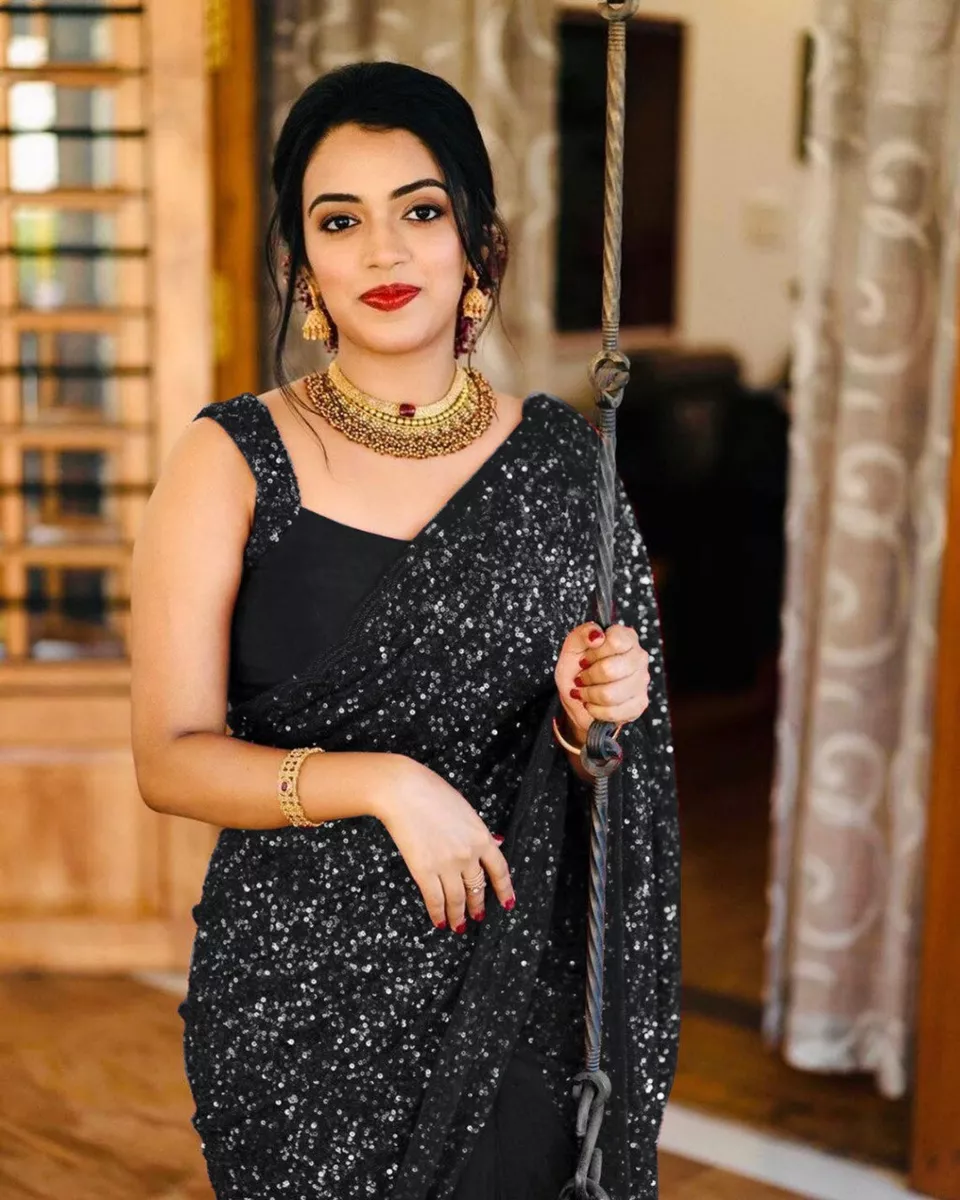 Designer top fancy saree