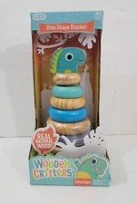 Little Tikes Wooden Critters Dino Shape Stacker Developmental Toy New