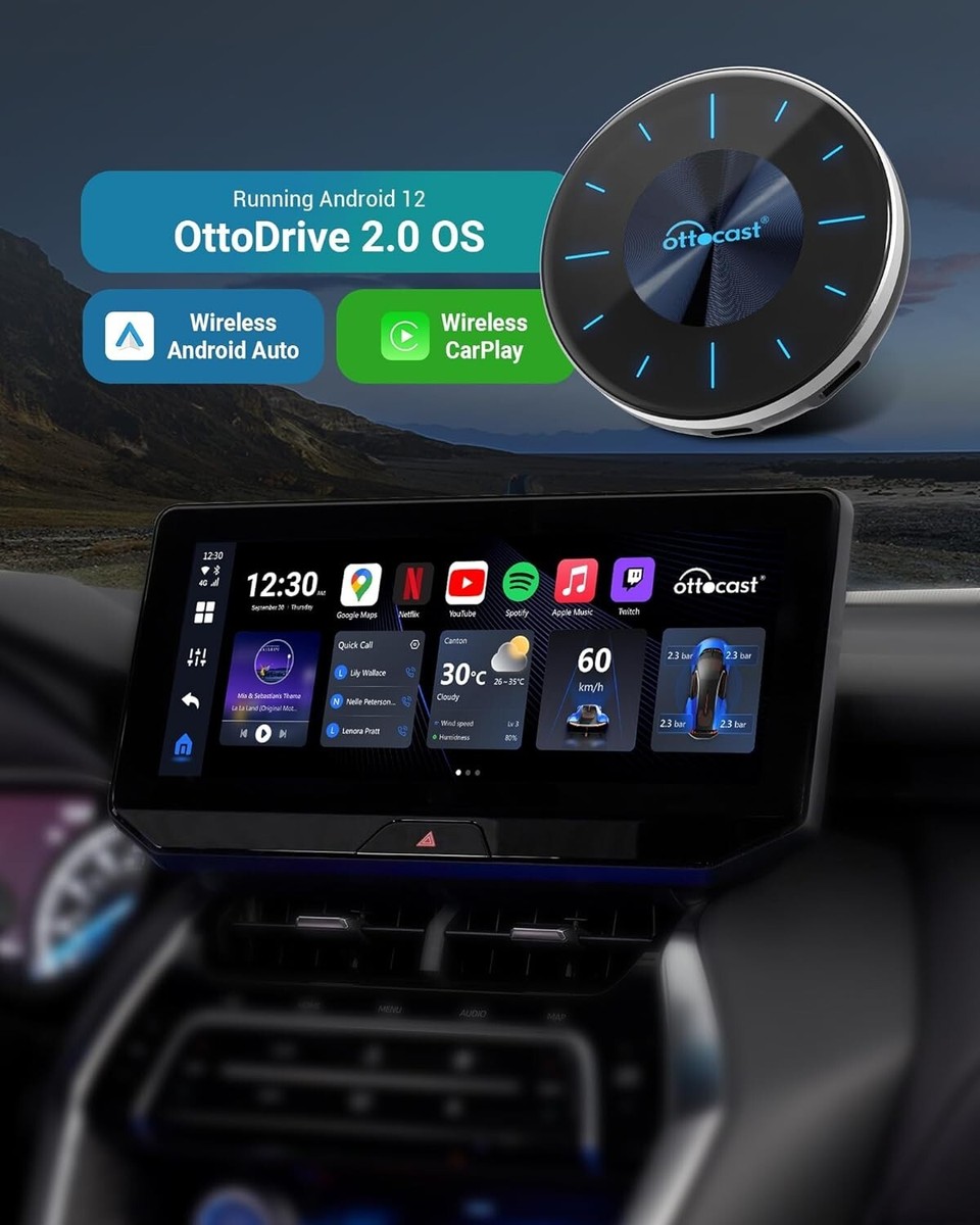 カーオーディオ Ottcast P3 Android Car Adapter Ottocast P3 AI Box CarPlay adapter +Android Auto Streaming