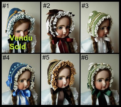 Velvet Hat Twin Doll SFBJ Kestner Halbig Velvet Hat Antique Doll