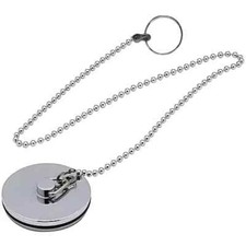 Sink Plug with Chain for Kitchen 45mm (1 3/4" Inch) Heavy Duty Brass Chain 30cm