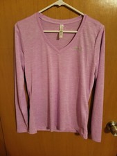 Under Armour HeatGear Women's Long Sleeve Shirt Purple Size Small