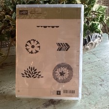 Stampin Up Petal Parade 5 Rubber Stamps Set Of 5 143602 NEW