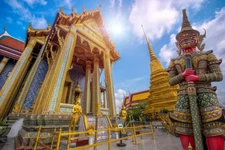 Temple of Emerald Buddha Wat Phra Kaew Bangkok Photo Art Print Poster 18x12