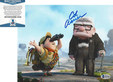 ED ASNER SIGNED 'UP' 8x10 MOVIE PHOTO 3 BECKETT COA CARL FREDRICKSEN ELF ANIMAL