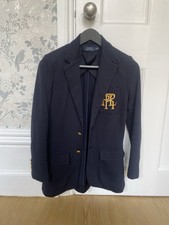 Ralph Lauren Blazer, Navy Blue With Gold Accents, Size 4 / S