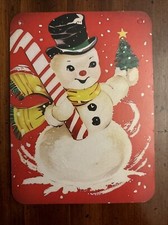 Christmas Decor Holiday VINTAGE STYLE Die Cut Cardboard 4 X 6  