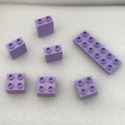 7 Lego Duplo Variety LIGHT PURPLE LAVENDER Building Blocks Bricks Create
