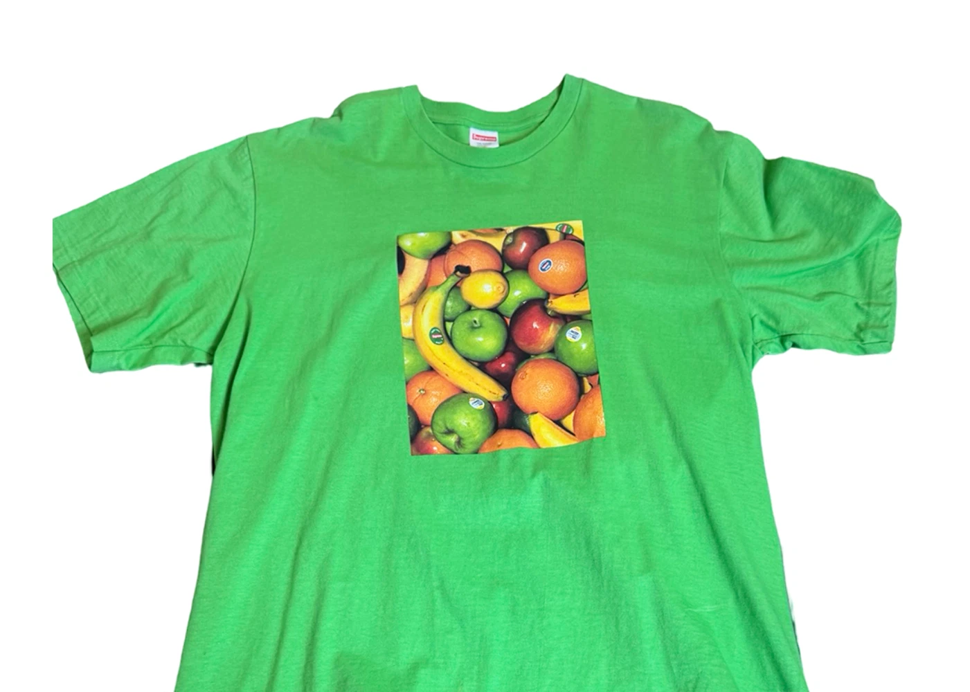 Taille XL PORTÉ   T shirt vert Supreme Fruit SS19