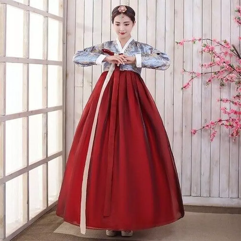 Traditional Korea Hanbok Women Korean Hanbok Dress Elegant Folk