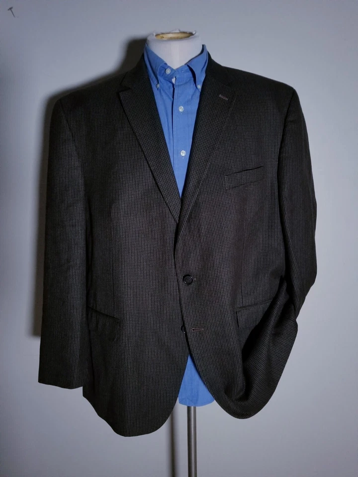 50R Ralph Lauren Chaps Tooth Over Check 4-SEASON Tweed Blazer Jacket Sport Coat - Image 2 of 4