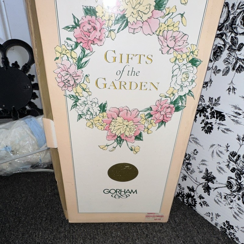 Gorham Gifts of the Garden Girl Doll Blonde Braided Hair Box w/ Basket Accessory