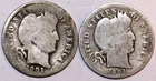 (2) Barber Silver Dimes - 1901-O(Good) 1904-P(Good) - #0074E - FREE SHIPPING