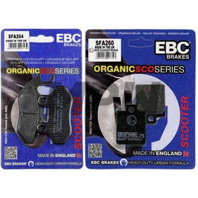 Sym Symphony 125 S 2010-2021 EBC Organic Scooter Brake Pads Kit Front & Rear