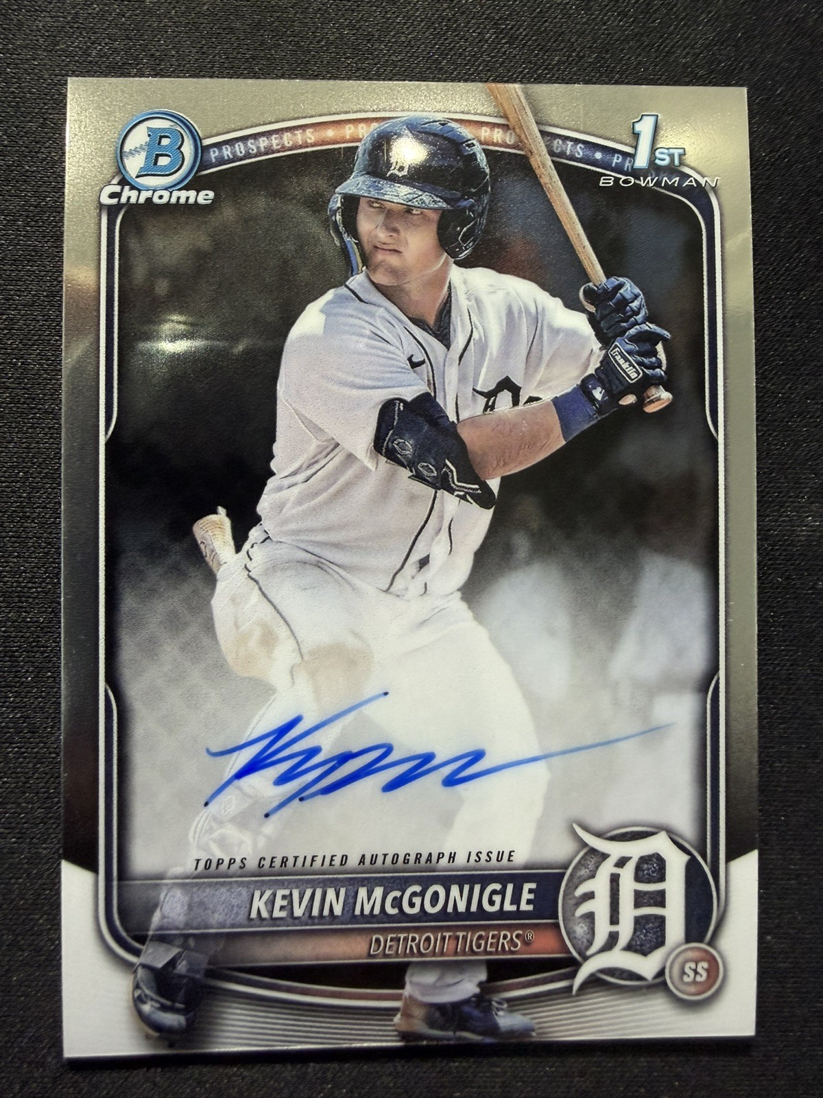 2025 Bowman Kevin McGonigle Chrome Auto 1st Prospect #CPA-KM Tigers