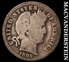 1899 Silver Barber Dime - Scarce  Better Date  No Reserve  #J9920