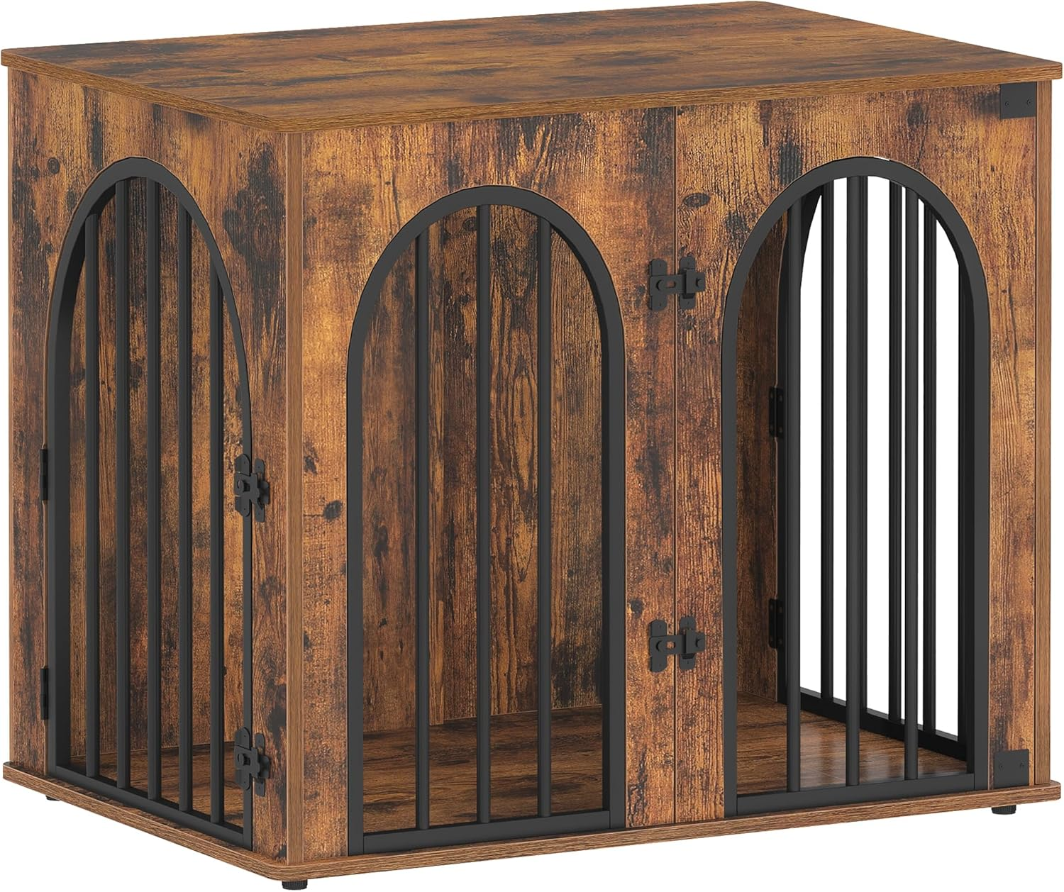 Dog Crate Furniture Wooden Indoor Kennel Small Dogs Side Table Lockable Modern