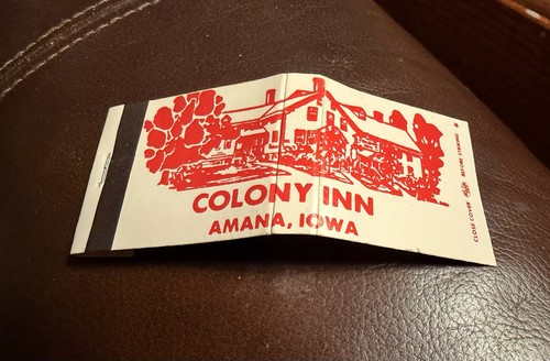 The Colony Inn, Amana, Iowa, Full Unstruck Matchbook - Picture 1 of 4