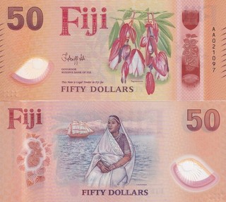 Fiji 50 Dollars 2026 2025 P NEW Polymer Design UNC NR