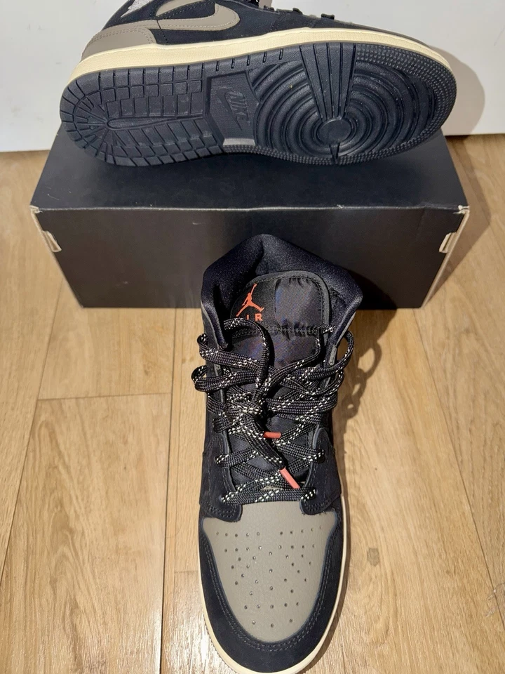 Jordan Air Jordan 1 Mid baskets homme montantes noir/gris EU 38,5 - Photo 4/4