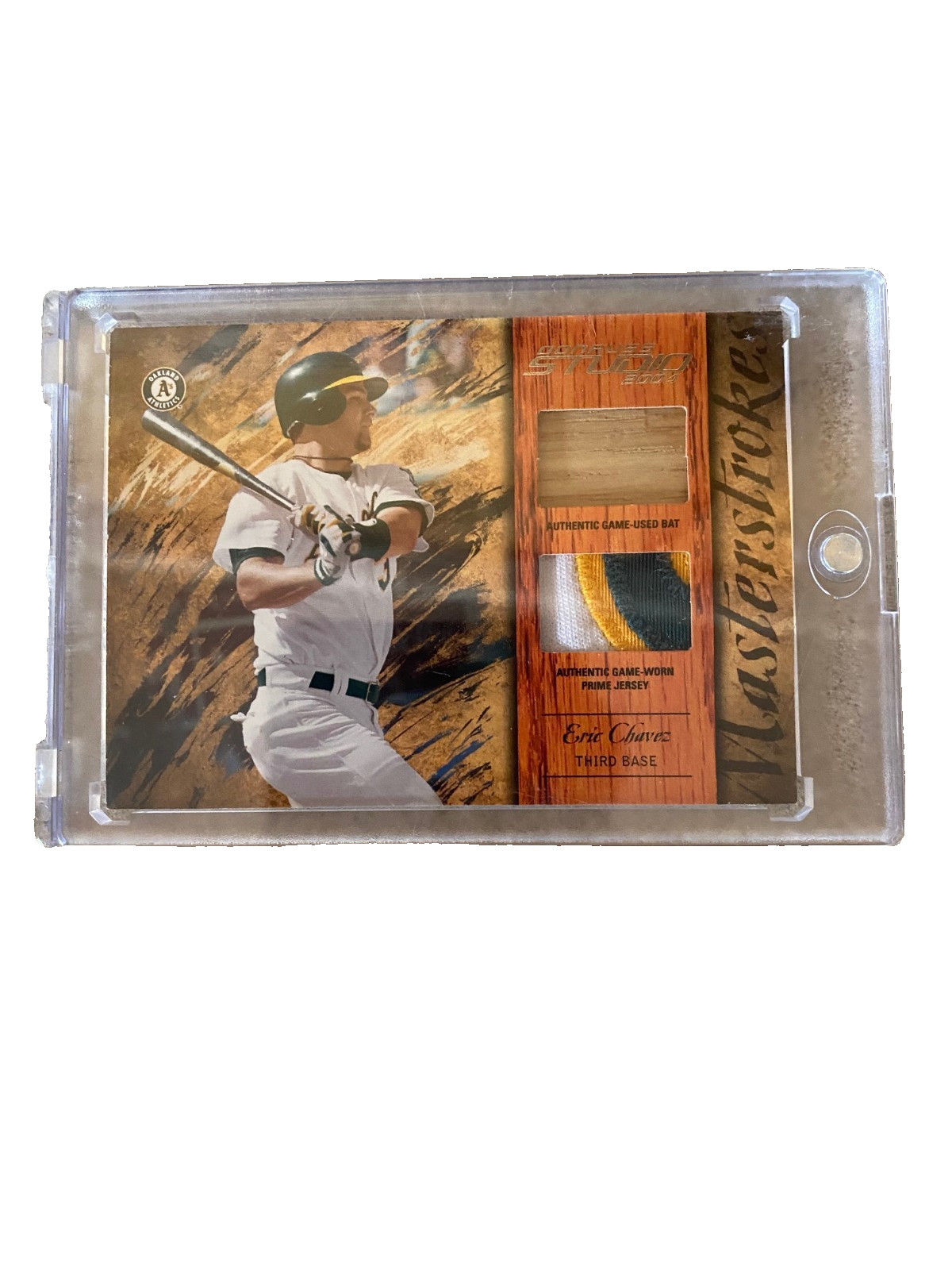 2004 donruss studio masterstrokes eric chavez ms18 4/5