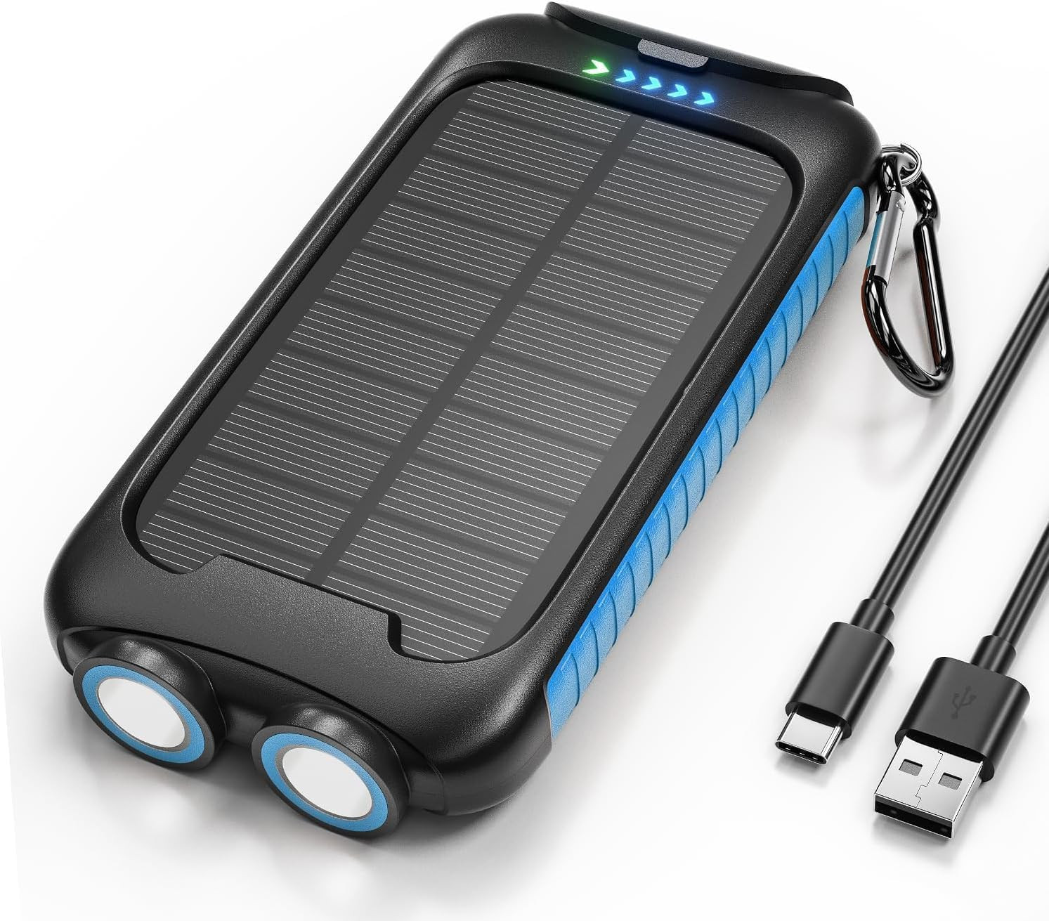 Solar Charger Power Bank 38800mAh Portable Phone Charger with 1 Type-C and 2 USB Ports