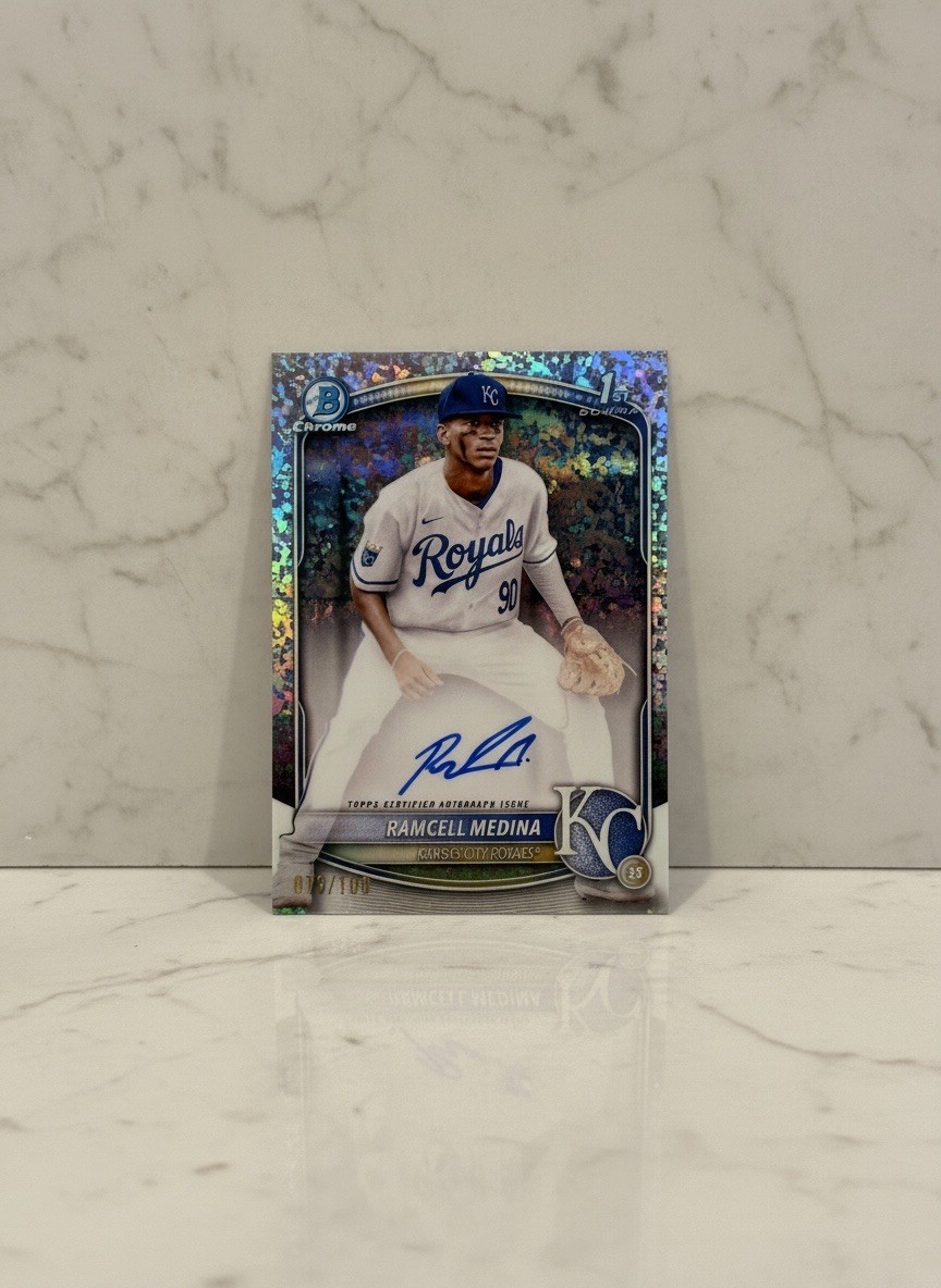 2025 Bowman Chrome Ramcell Medina 1st Prospects Auto Mini-Diamond 79/100 #CPA-RA