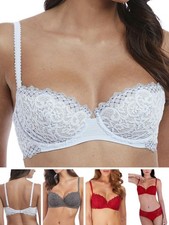 Image of Wacoal Lace Essentiel Bra Balcony Underwired Padded Bras Luxury Lingerie