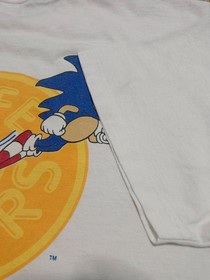 Vintage Sonic the Hedgehog 1990s Spinball Video Game Promo Sega Rare Shirt XL